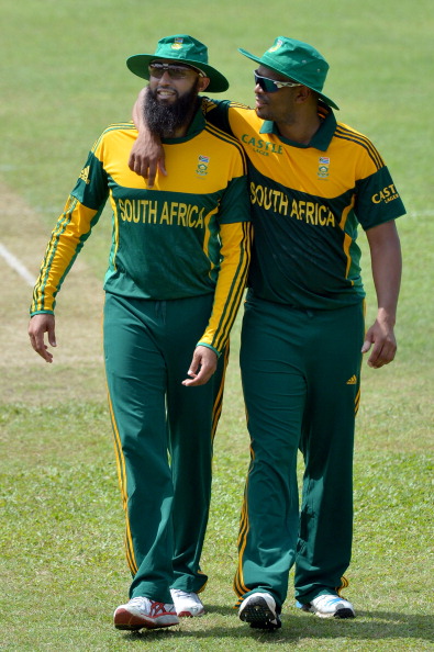 South African players sporting the kit showing the banned logo during their tour of Sri Lanka this month ©Getty Images