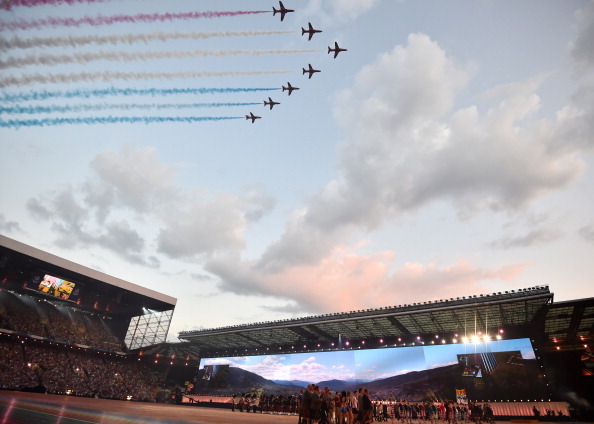 The Red Arrows heralded the arrival of the Queen ©AFP/Getty Images