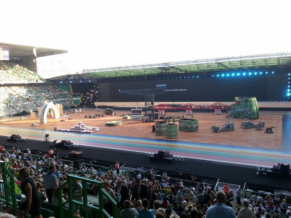 The view from the media gantry as excitement builds for the Opening Ceremony ©ITG
