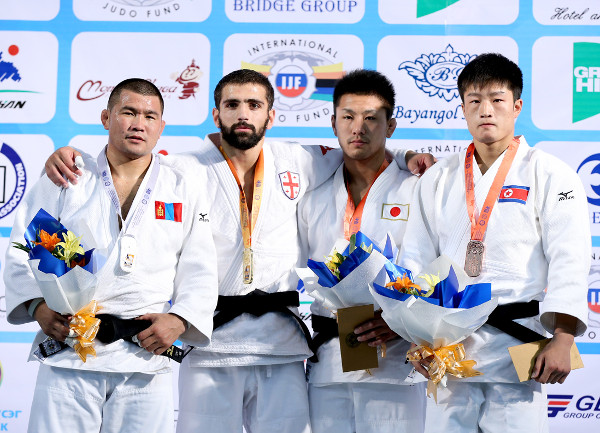 Tsagaanbaatar Khashbaatar was the only non-Asian gold medallist in Mongolia today as he secured the men's under 73kg title ©IJF