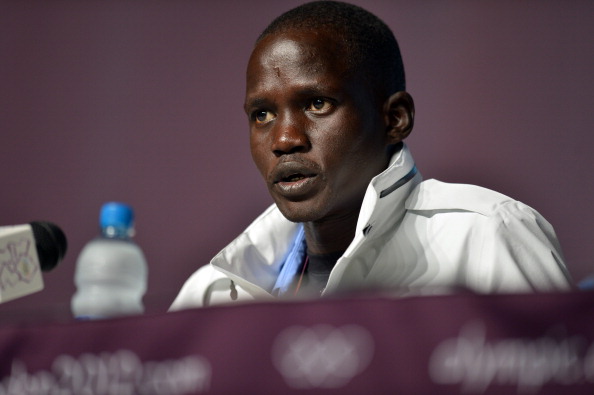 US-based South Sudanese marathon runner Guor Marial competed at the London 2012 Olympic Games as an independent athlete ©AFP/Getty Images