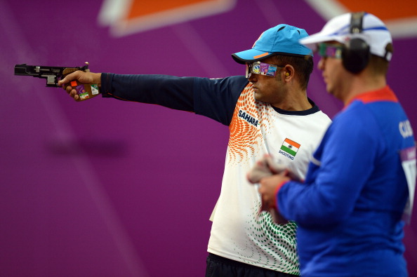 Vijay Kumar, pictured at London 2012, will carry the Indian flag at the Opening Ceremony ©Getty Images
