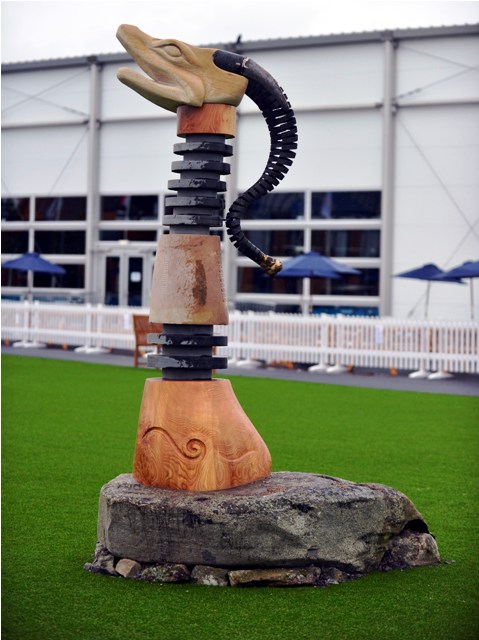 The sculpture has been made form stone and wood sourced from around Scotland ©Glasgow 2014