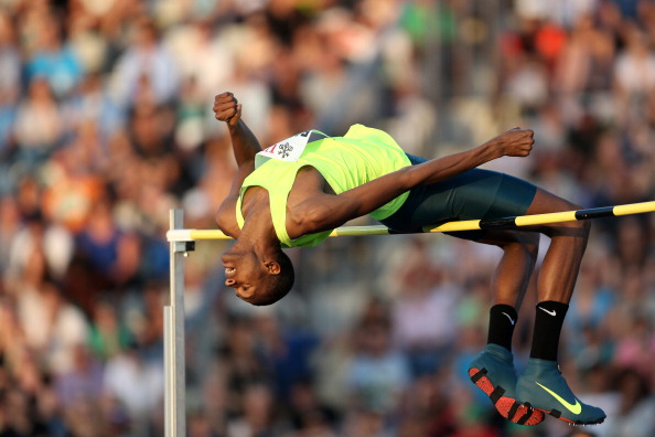 Qatar'sworld indoor high jump champion Mutaz Essa Barshim, pictured in action at this month's IAAF Diamond League meerting in Lausanne, is one of six men competing in Monaco who have cleared 2.40m or over ©Getty Images