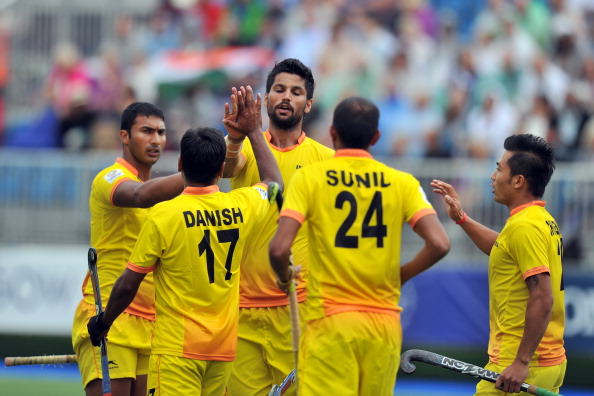 India beat Scotland 6-2 in their men's hockey match ©AFP/Getty Images