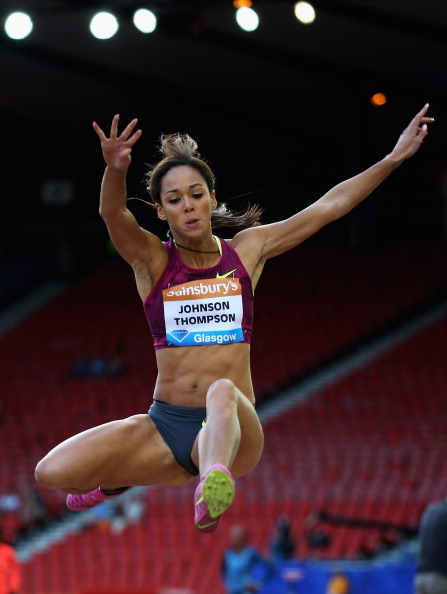 Britain's Katarina Johnson-Thompson finished second in the long jump at the Glasgow Diamond League meeting with a personal best of 6.92m ©Getty Images