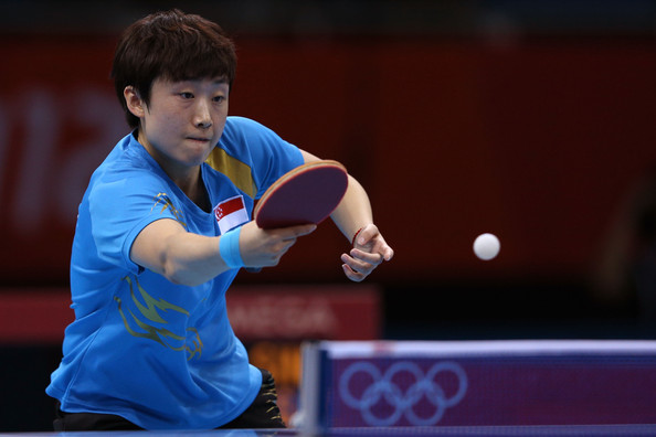 Singapore table tennis player Feng Tianwei won a bronze medal in the women's singles at London 2012 ©Getty Images
