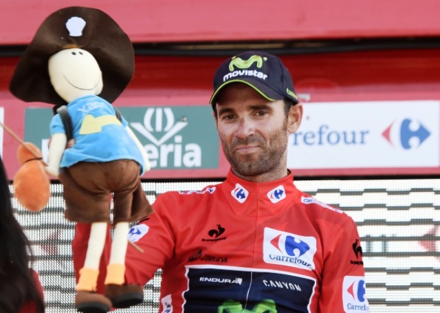 Alejandre Valverde triumphed in the battle of the big guns on stage six of the Vuelta a España ©AFP/Getty Images