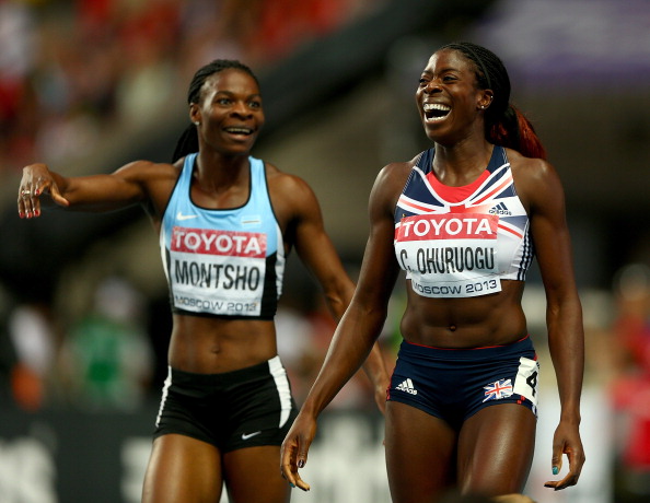 Amantle Montsho was narrowly beaten by Britain's Christine Ohuruogu at the 2013 World Championships in Moscow ©Getty Images