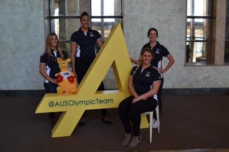 Snowboarder Torah Bright, basketball player Elizabeth Cambage, water polo player Holly Lincoln-Smith and rugby sevens squad member Alicia Quirk celebrate two years until the Rio 2016 Olympic Games ©Australian Olympic Committee