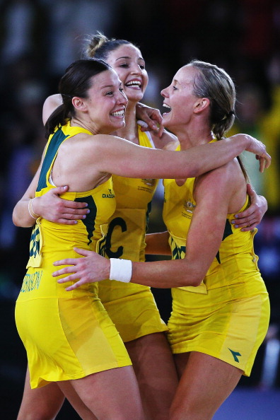 Australia celebrate their netball victory ©Getty Images