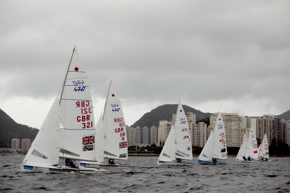 Boats preparing to take sail during the women's 470 class competition ©Getty Images