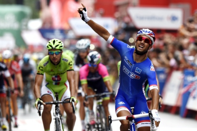 Bouhanni timed his attack to perfection as he held on to pip Matthews and Sagan at the line ©AFP/Getty Images