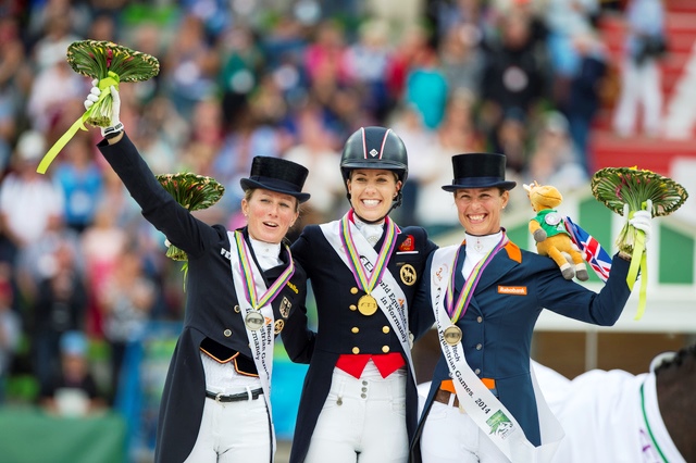Charlotte Dujardin now holds Olympic, world and European titles in freestyle dressage ©FEI/Dirk Caremans