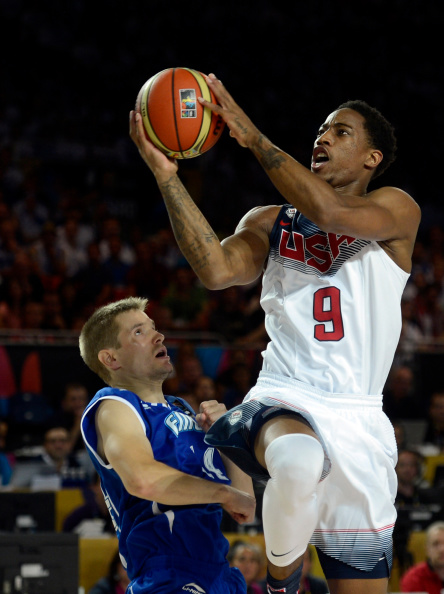 DeMar DeRozan of United States in action during the 2014 FIBA Basketbal World Cup C match against Finland in Bilbao ©Anadolu Agency/Getty Images