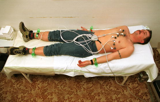 A Czech soldier being given an ECG test in 2001 ©Hulton Archive/Getty Images