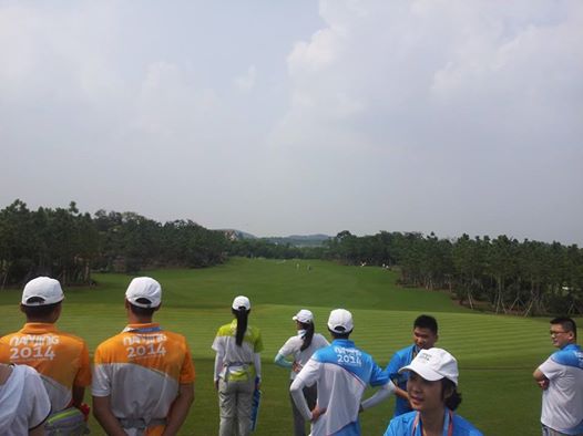 Action in the golf at Nanjing 2014 ©ITG