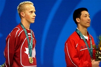 Adam Purdy (left) is making a return to the pool for Canada after an absence of seven years ©Getty Images 