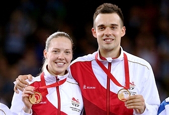 Chris and Gabby Adcock have become the first husband and wife to win a badminton gold at a Commonwealth Games ©Getty Images 
