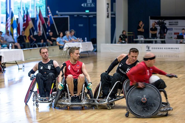 Denmark and New Zealand got the Wheelchair Rugby World Championships in Odense underway ©Brian Mouridsen/Danish NPC