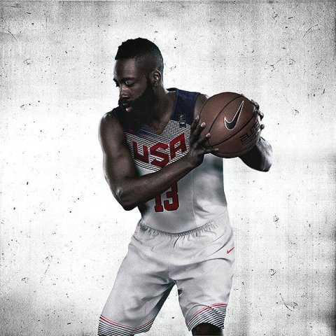 Houston Rockets star James Harden will be one of the players sporting the new USA strip in Spain later this month ©Nike