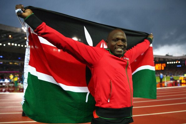 There was delight for Julius Kiplagat Yebo in the men's javelin as he shocked Olympic champion Keshorn Walcott to claim the gold ©Getty Images