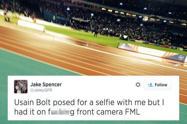 Usain Bolt selfie ©Twitter