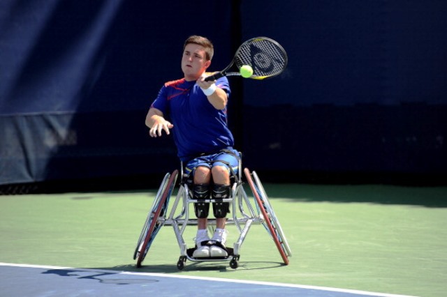 Gordon Reid is one of the home stars set to appear at the NEC Wheelchair Tennis Masters at the Queen Elizabeth Olympic Park ©Getty Images