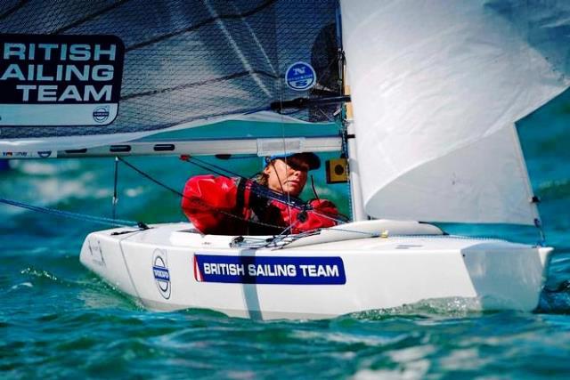 Helena Lucas has assumed control of the 2.4mR class in Halifax after a solid second day on the water ©Paul Wyeth/RYA