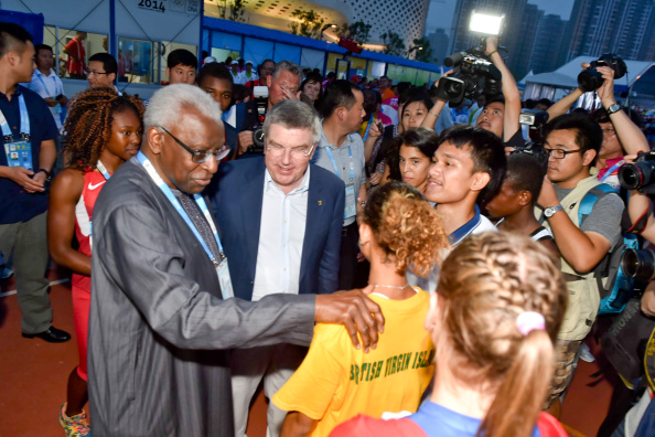 IAAF President Lamine Diack has praised the inaugural 8x100m relay here in Nanjing ©Getty Images  