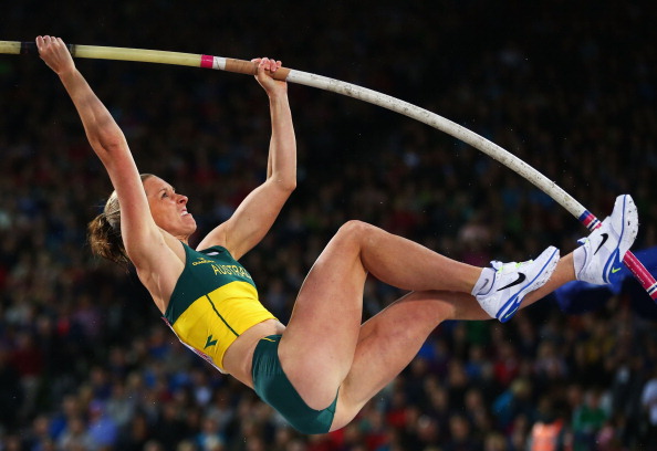 In a tough pole vault final as the rain hammered Hampden, it was Australia's Alana Boyd who reigned supreme to win gold ©Getty Images