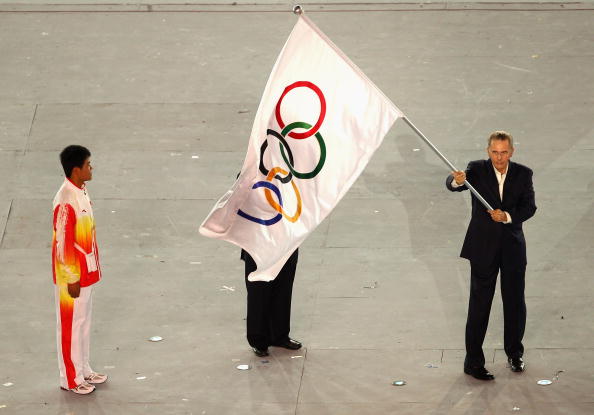 Jacques Rogge at the Opening Ceremony of Singapore 2010 ©Getty Images