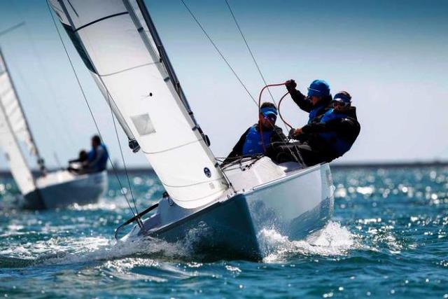 John Robertson, Hannah Stodel and Stephen Thomas will be looking to improve on a disappointing showing at last year's World Championships ©Paul Wyeth/RYA