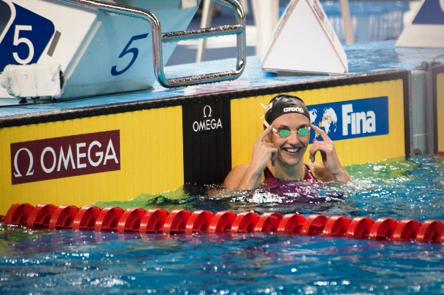 Katinka Hosszu was in record breaking form in Doha setting three world best times ©FINA World Cup