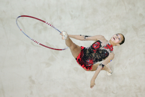 Laura Zeng of the United States competed in qualification for the rhythmic gymnastics individual all-around ©Getty Images