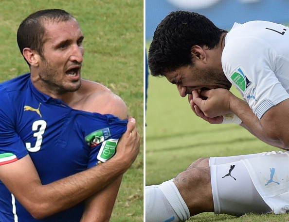 Luis Suárez appealed his four-month ban after apparently biting Italian defender Giorgio Chiellini ©AFP/Getty Images