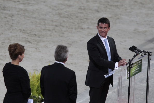 French Prime Minister Manuel Valls declares the 2014 World Equestrian Games open ©FEI