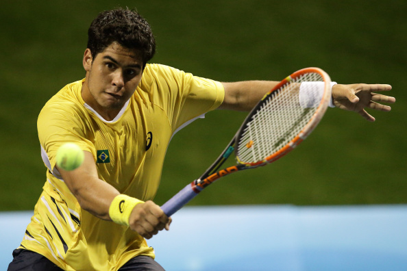 Marcelo Zormann Silva of Brazil was one half of the men's doubles tennis team that beat Russia to gold ©Getty Images