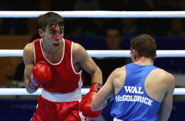 CK's Wu's words follow several boxers sustaining cuts after fighting without headguards in Glasgow, including Northern Irishman Michael Conlon en route to his bantamweight gold medal ©Getty Images