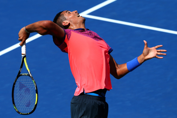Nick Kyrgios flirted with disqualification after being warned three times for swearing ©Getty Images