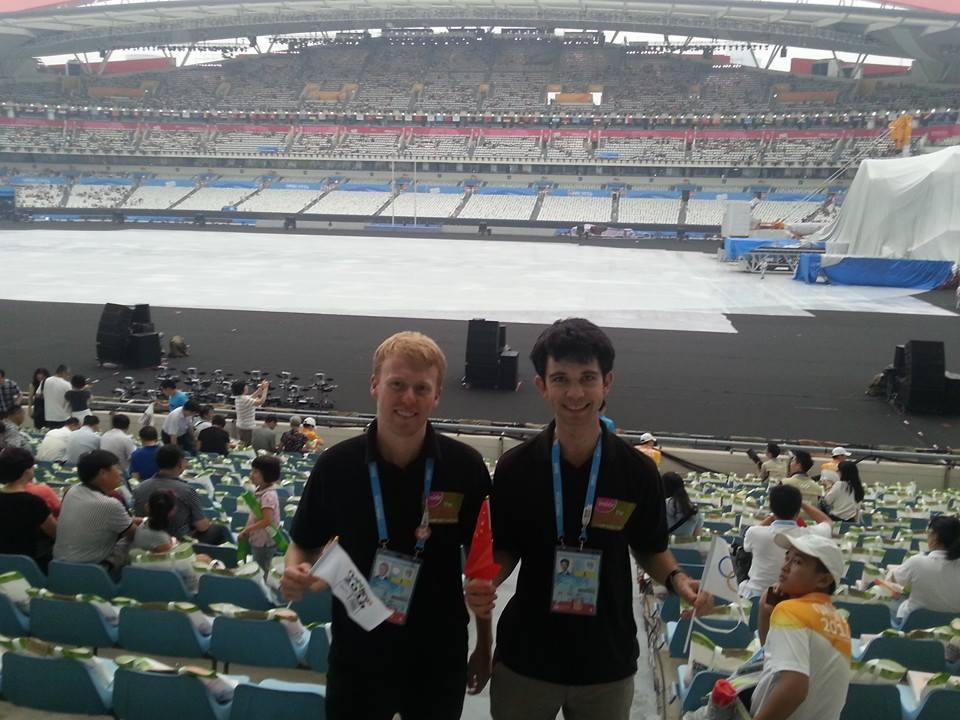 The insidethegames team in position for the Opening Ceremony ©ITG