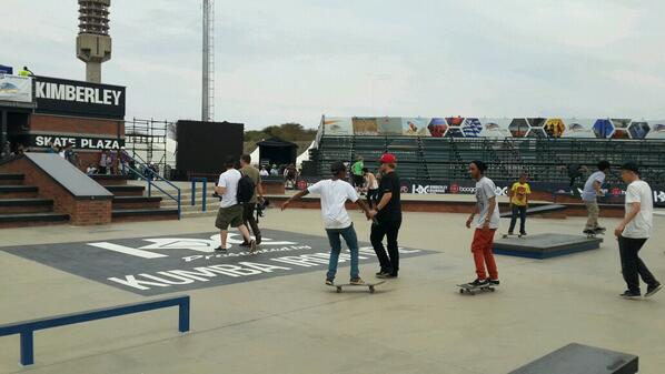 Participants competing on the purpose-built skatepark at the 2013 Kimberley Diamond Cup ©Twitter