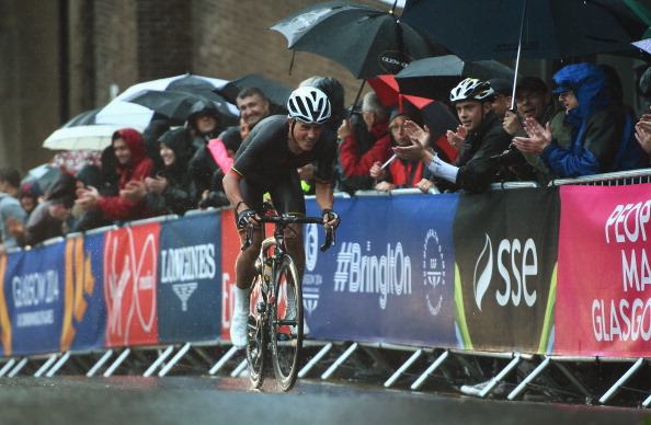 Pete Kennaugh's bid for solo gold with 160km to go was always destined to fail ©Getty Images