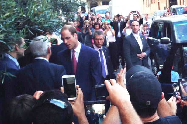 Prince William arriving for his special appearance at the Glasgow 2014 Wrap Party ©Glasgow 2014