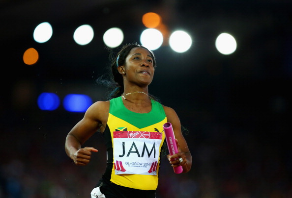 Shelly-Ann Fraser-Pryce ran the final leg as Jamaica's quartet sealed gold in the women's 4x100m relay ©Getty Images