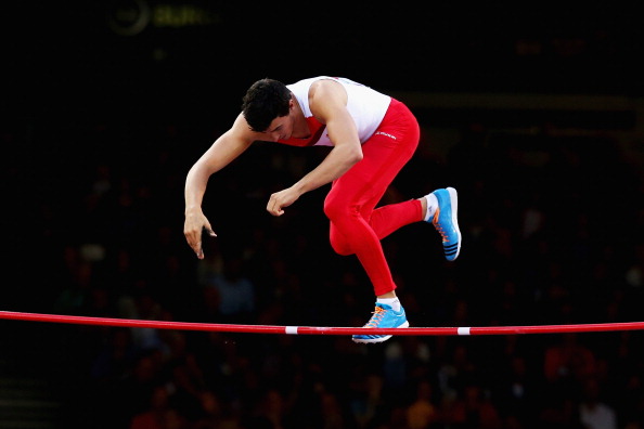 Steven Lewis led a 1-2 for England in the men's pole vault ©Getty Images