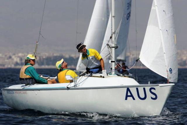 The Australian crew led by Colin Harrison sit in fourth place after a steady performance on the opening day in Halifax ©Getty Images