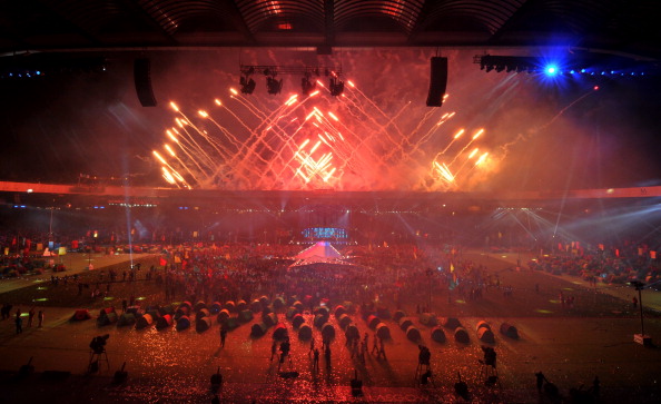 The Ceremony ended with a flurry of fireworks ©AFP/Getty Images