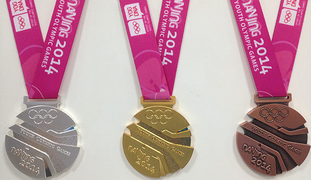 The medals to be won at the Nanjing 2014 Youth Olympic Games have been unveiled today ©Nanjing 2014