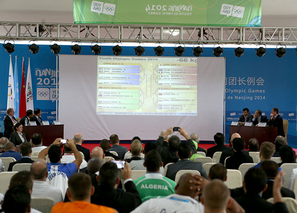 The official draw for the judo competition at Nanjing 2014 took place today ©IJF